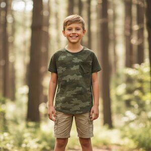 Eddie Bauer Boys Short Sleeve Camo Shirt – Size L (14/16)